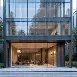 Commercial office building facade